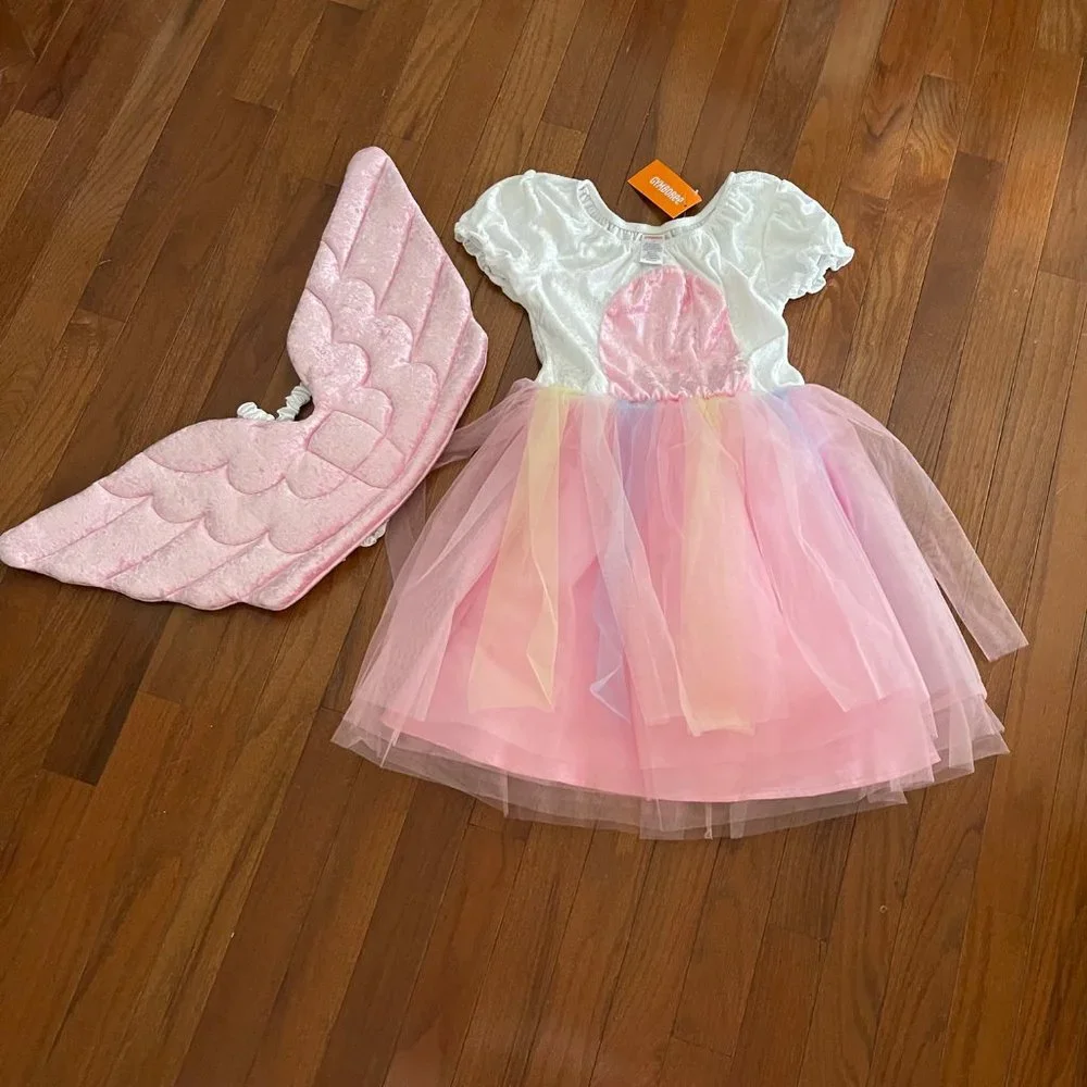 New Gymboree Girls Unicorn Tulle Dress Costume and Wings Size 10